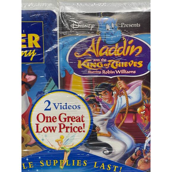NEW SEALED Walt Disney Masterpiece 2 VHS Movies Oliver & Company & Aladdin ~RARE - Picture 3 of 8